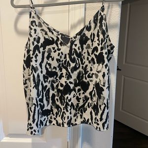 Free Press Leopard Print Tank Top, Black and White.